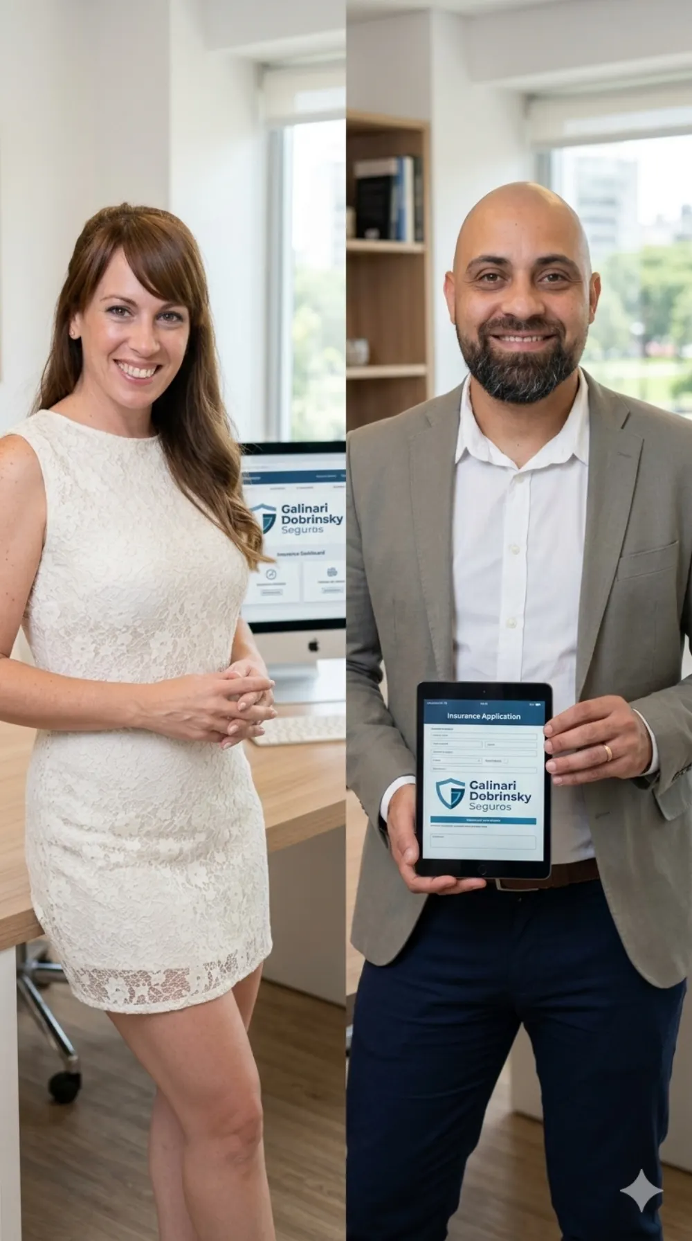 Cynthia Galinari y Emmanuel Dobrinsky, Productores Asesores de Seguros